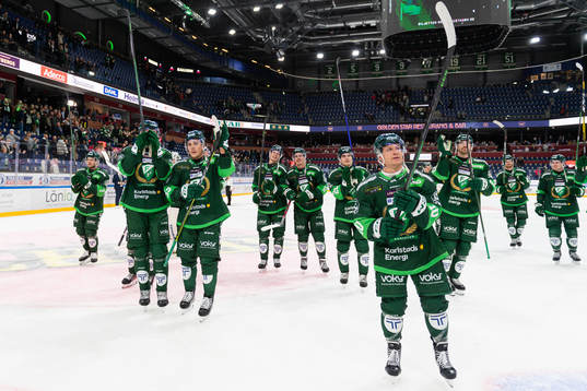 Färjestads spelare jublar