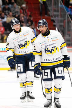 HV71s Tyler Vesel deppar