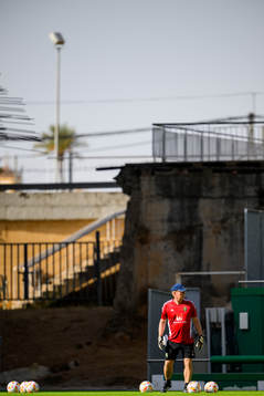Goalkeeper coach Leif Troedsson of the Swedish women's
