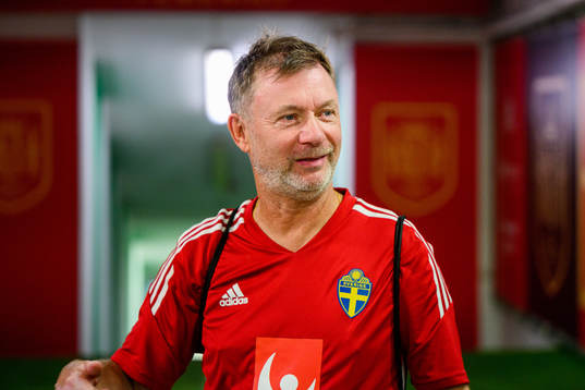 Head coach Peter Gerhardsson of the Swedish women's