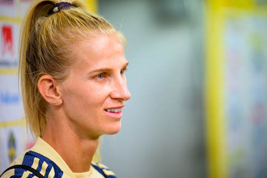 Sofia Jakobsson of the Swedish women's national football