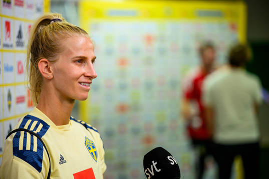 Sofia Jakobsson of the Swedish women's national football