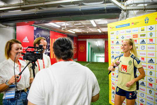 Sofia Jakobsson of the Swedish women's national football