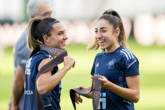 Olga Carmona of Spanish women's national football team at a