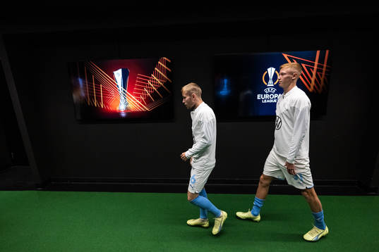 Oscar Lewicki and Hugo Larsson of Malmö FF