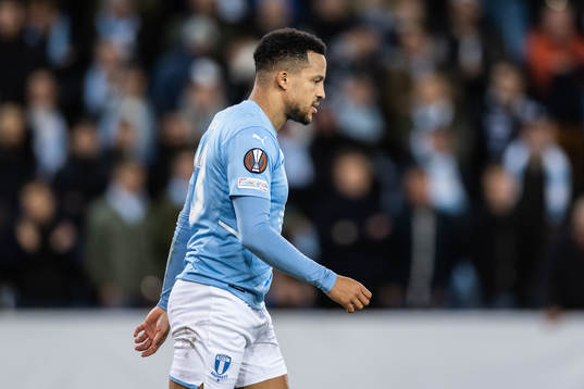 Martin Olsson of Malmö FF looks dejected