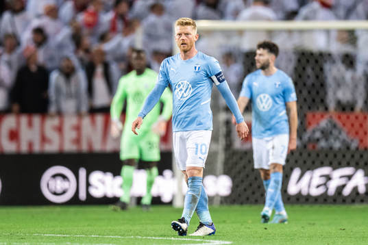 Anders Christiansen of Malmö FF looks dejected