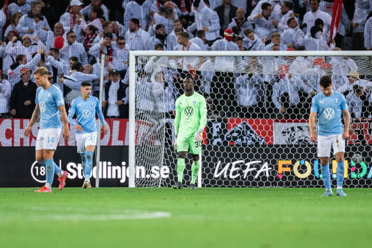Felix Beijmo, Dennis Hadzikadunic and goalkeeper Ismael