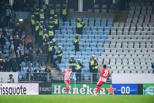 Police in the stands