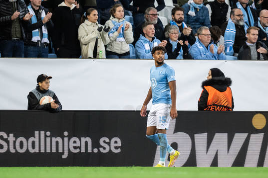 Joseph Ceesay of Malmö FF leaves the pitch