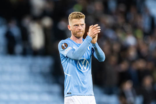 Anders Christiansen of Malmö FF looks dejected