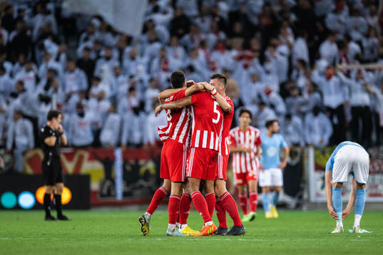 Players of Union Berlin celebrate