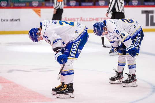 Leksands Mikael Ruohomaa och Justin Glenn Kloos deppar
