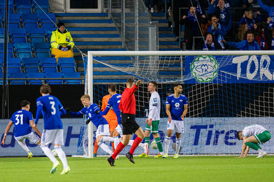 Ola Brynhildsen of Molde celebrates