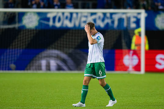 Dan Cleary of Shamrock Rovers looks dejected