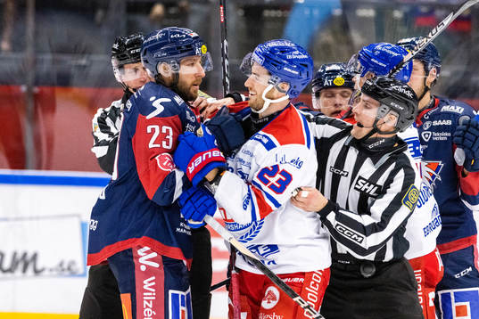 Linköpings Stefan Matteau och Oskarshamns Blaine Byron