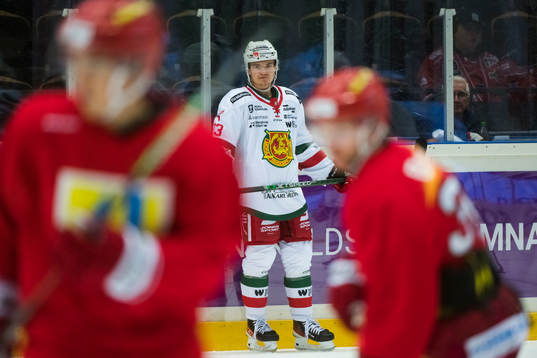 Moras Olle Strandell innan ishockeymatchen i