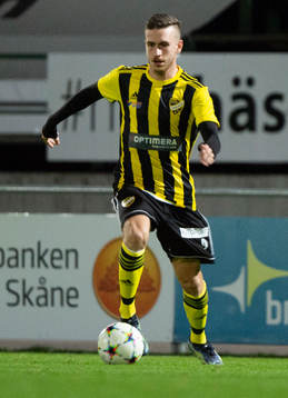IFK Hässleholms Max Sandberg i matchen i div. 2 mellan IFK