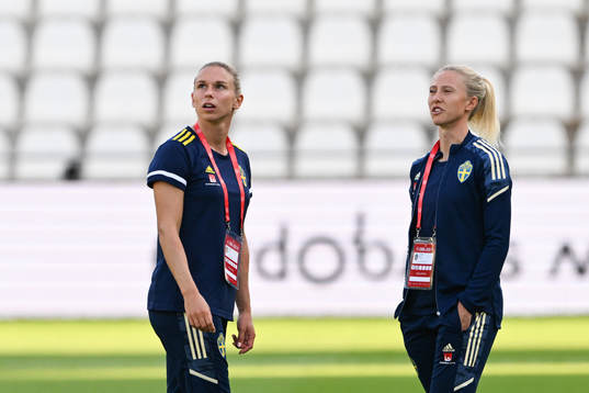 Jonna Andersson and Rebecka Blomqvist of Sweden