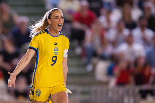 Kosovare Asllani of Sweden celebrates the 0-1 goal