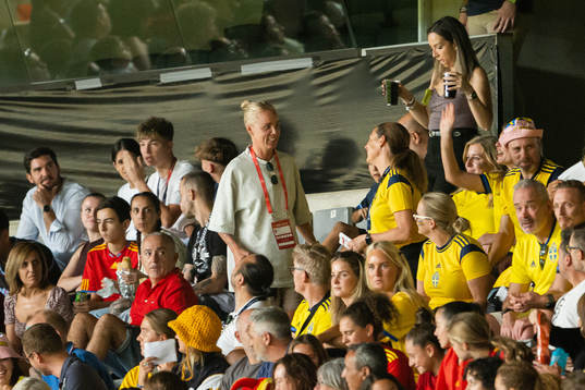 Caroline Seger of Sweden in the stands