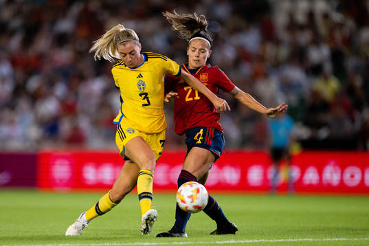 Linda Sembrant of Sweden and Claudia Zornoza of Spain