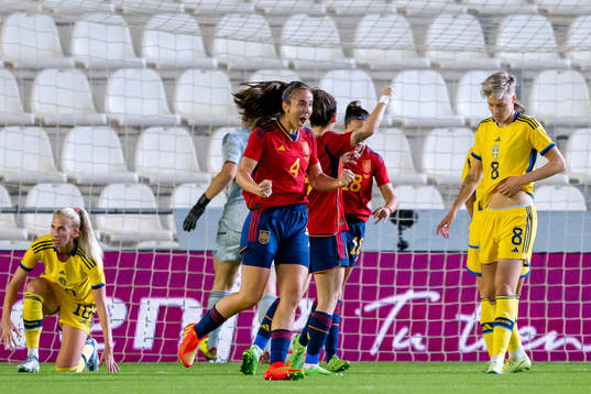 Rocio Galvez of Spain celebrates the 1-1 goal