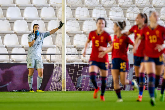 Goalkeeper Zecira Musovic of Sweden looks dejected