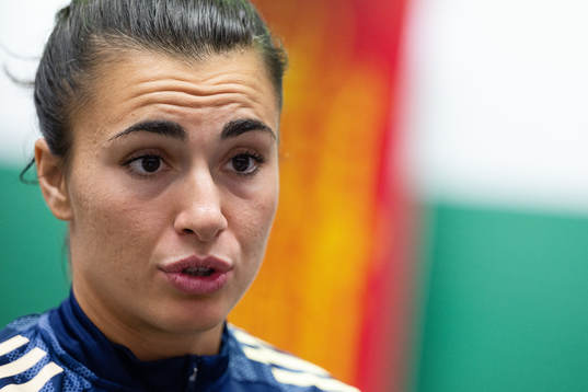 Goalkeeper Zecira Musovic of Sweden