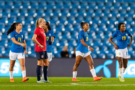 Frida Maanum of Norway looks dejected