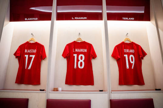 The kits of Julie Blakstad, Frida Maanum and Elisabeth