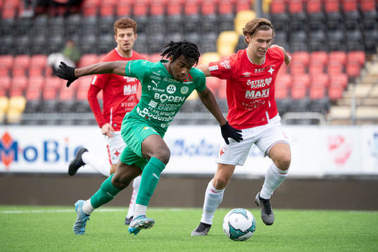 Bodens Steve Zishim Bawa och Östersunds Jakob Norrman
