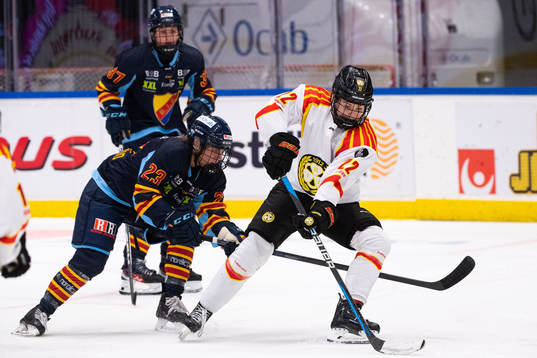 Djurgårdens Tanja Eisenschmid och Brynäs Hanna Thuvik