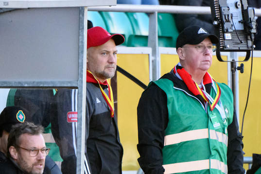 Skövdes sportchef Per Åstemo och ordförande Lennart Ek