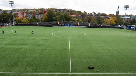 Valhalla IP innan fotbollsmatchen i Ettan södra mellan