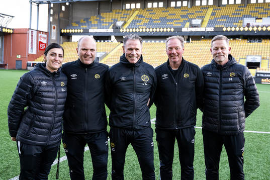 Elfsborgs lagledare Mery Jadan, lagledare Claes Mattsson,
