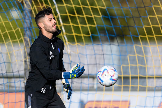Falkenbergs målvakt Nadeem Omar före fotbollsmatchen i