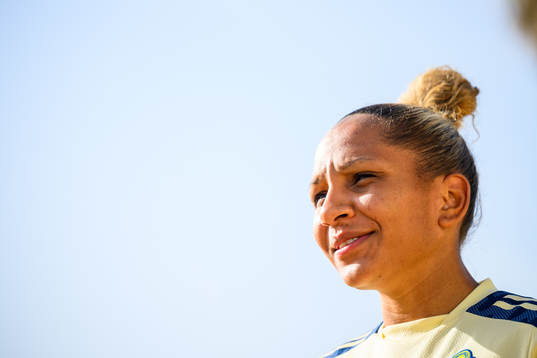 Madelen Janogy of the Swedish women's national football