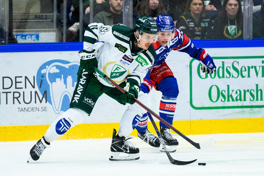 Färjestads Joakim Nygård och Oskarshamns Emil Lilleberg