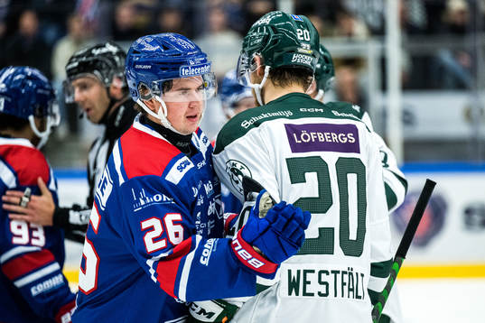 Oskarshamns Lukas Pilö och Färjestads Marcus Westfält