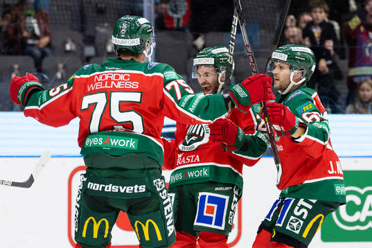 Frölundas Anthony Greco jublar