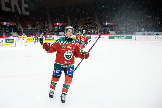 Frölundas Max Friberg jublar