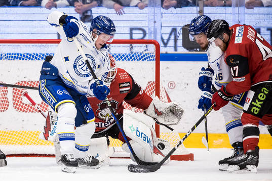 Leksands Kalle Östman och Leksands Lucas Elvenes och