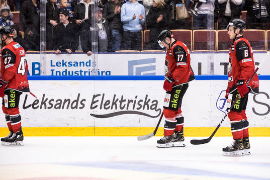 Malmö Redhawkss Pathrik Westerholm och Theodor Johnsson