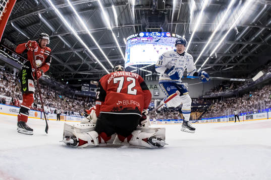 Malmö Redhawkss målvakt Daniel Marmenlind och Leksands