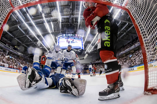 Leksands Patrik Noren och Leksands Marek Hrivik och