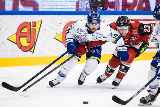 Leksands Oskar Lang och Malmö Redhawkss Christoffer
