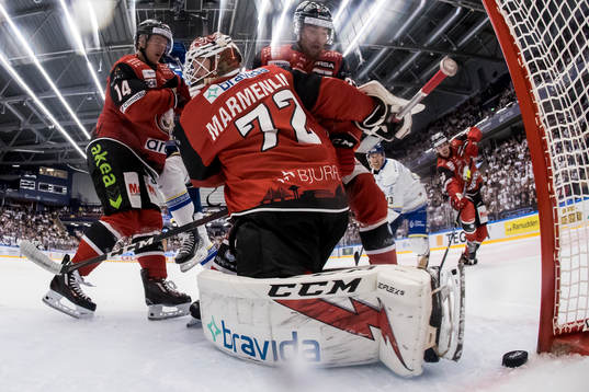 Malmö Redhawkss Carl-Johan Lerby och Malmö Redhawkss
