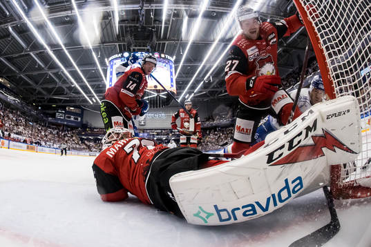Malmö Redhawkss Carl-Johan Lerby och Malmö Redhawkss