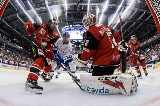 Malmö Redhawkss Markus Lauridsen och Leksands Lucas